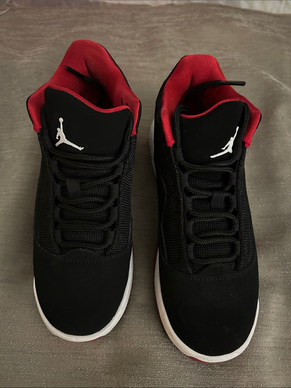 Jordan Black and Red Low-Top Sneakers